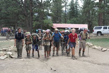 being led to our campsite at cito